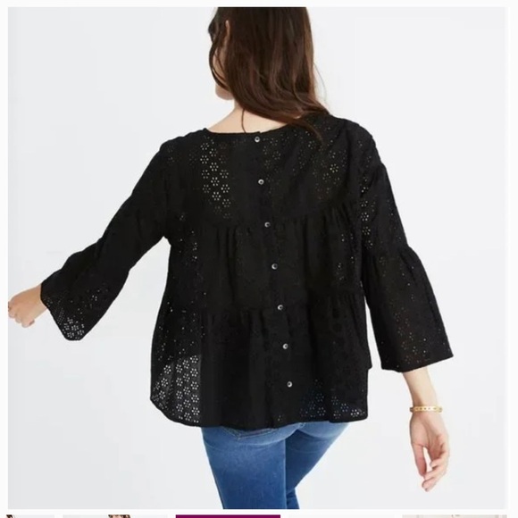Madewell Eyelet
Tiered Button-Back
Blouse - Picture 3 of 9